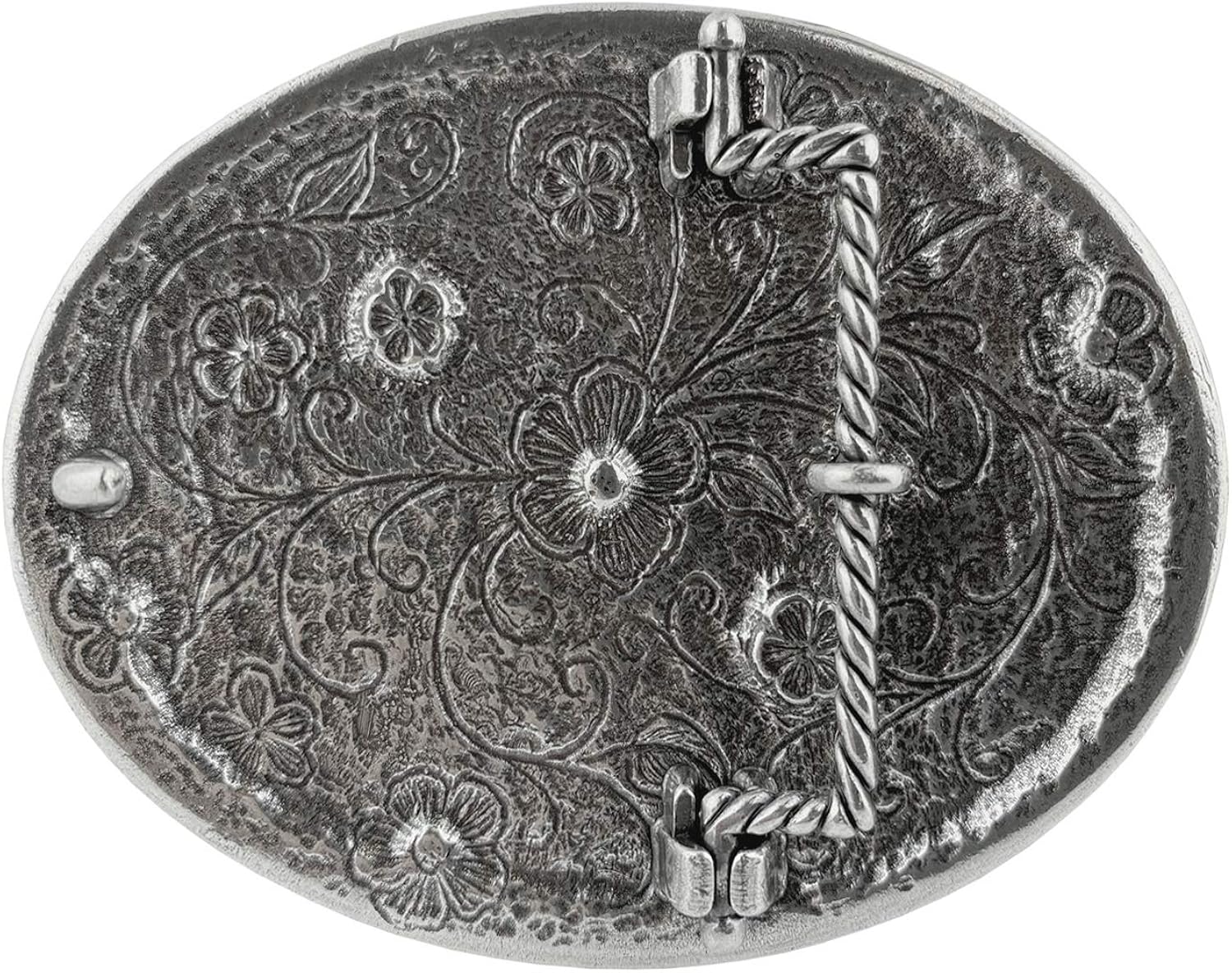 Swarovski rhinestone Crystal Belt Buckle Antique Oval Floral Engraved Buckle-Light & Dark Amethyst: Clothing
