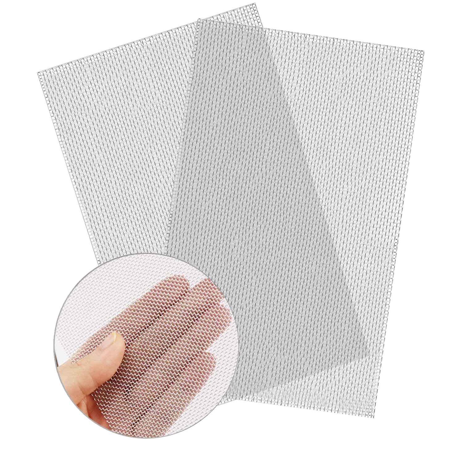 JHN 2 Pack 304 Stainless Steel Woven Wire 20 Mesh, 12"X8" (300X210mm), 1mm Hole, Easy to Cut, Rust Resistant