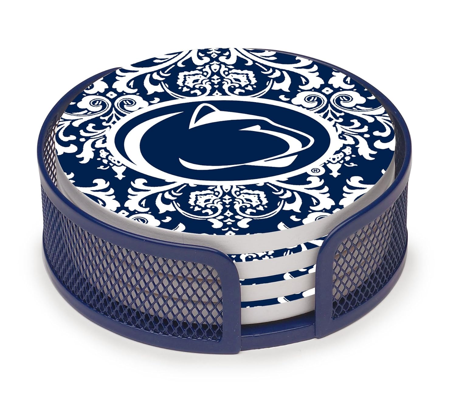 Thirstystone VPASU3 HA23 Stoneware Drink Coaster Set with Holder Penn State University Pattern Thirstystone VPASU3 HA23 Stoneware Drink Coaster Set with Holder Penn State University Pattern