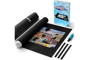 Lavievert Jigsaw Puzzle Mat Roll Up for 2000, 1500, 1000, 500 Pieces, Portable Puzzle Board Storage Saver Holder with Drawstr