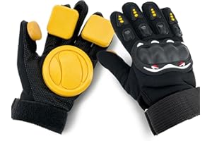 Silfrae Longboard Gloves Skateboarding Gloves Downhill Slide Gloves with Slider Pucks