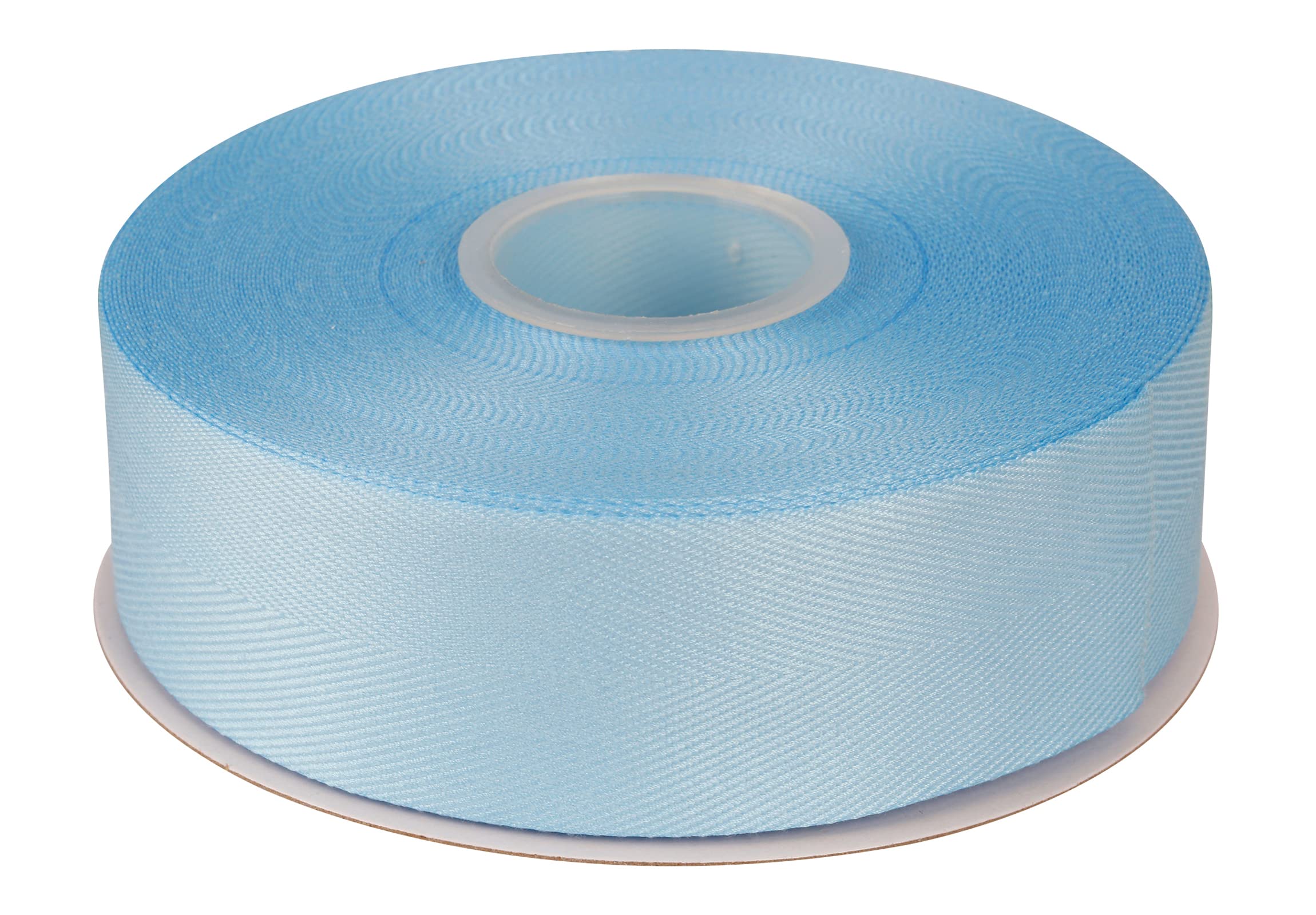 Joycrosso Herringbone Tape Twill Ribbon Soft Handle, Great for Gift Wrapping Craft Sewing, 38mm x 22 Meters - Blue Topaz