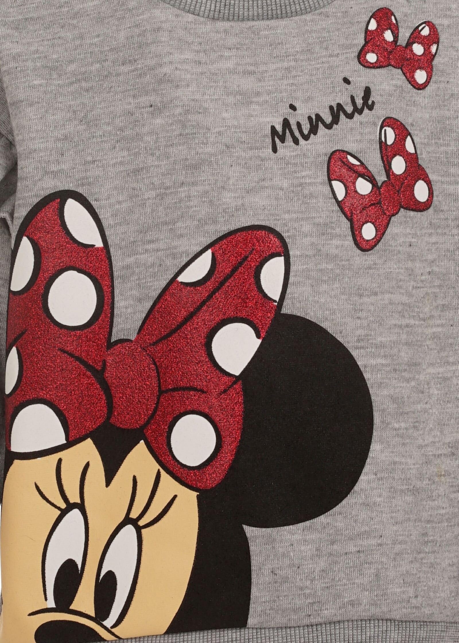 Disney Minnie Mouse Fleece Sweatshirt and Leggings Outfit Set Infant to Big Kid Sizes (12 Months - 14-16)