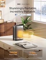 Dreo 1500W Smart Space Heater with 70° Oscillation, Alexa Google Home view 2
