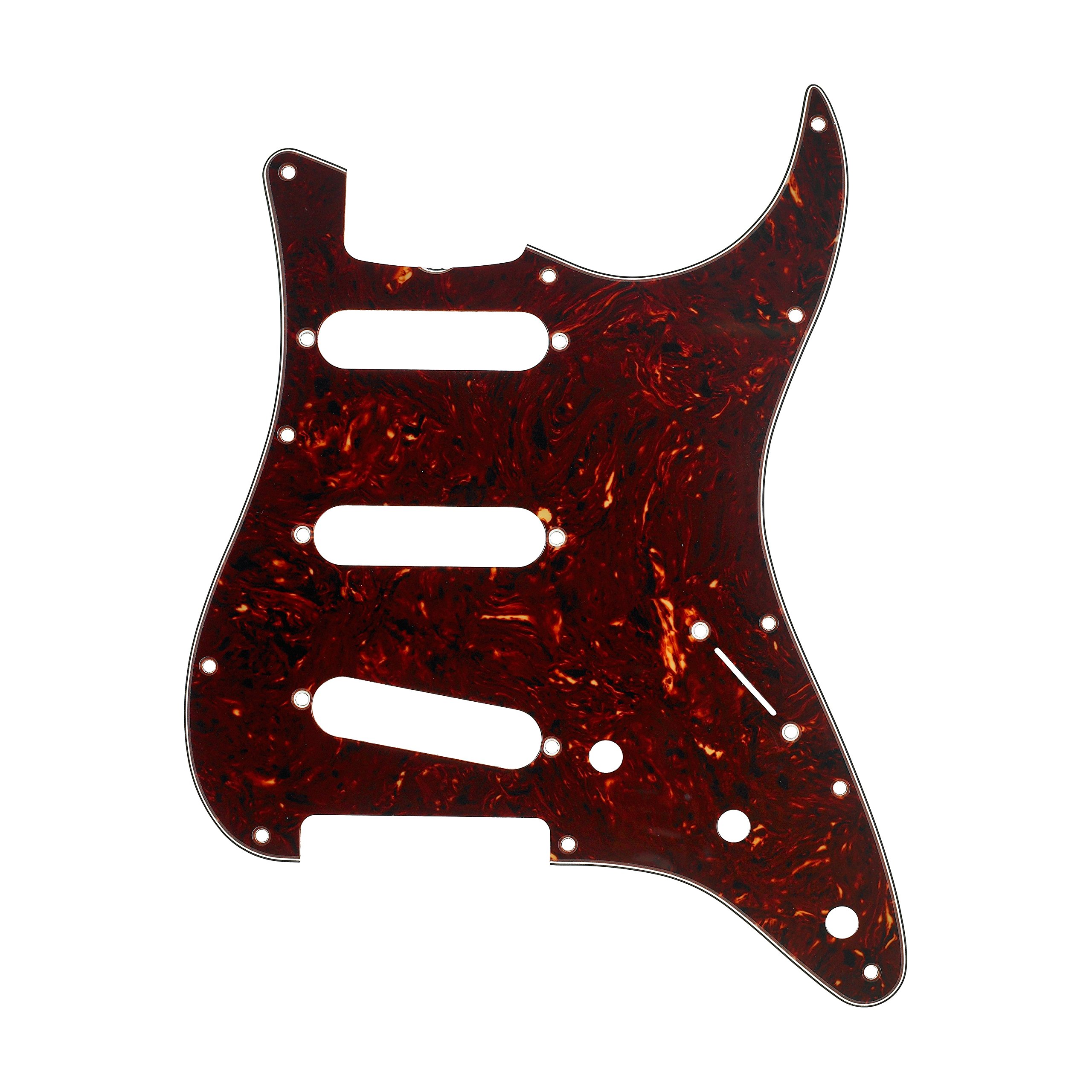 Fender Pickguard, Stratocaster® S/S/S, (with Truss Rod Notch), 11-Hole Vintage Mount, Tortoise Shell, 4-Ply