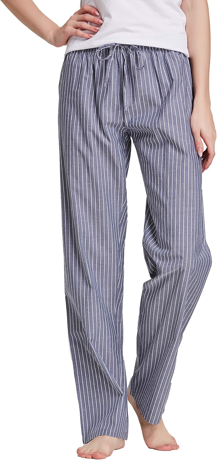 CYZ Women's 100% Cotton Woven Poplin Sleep Pajama Pants at  Women’s Clothing store