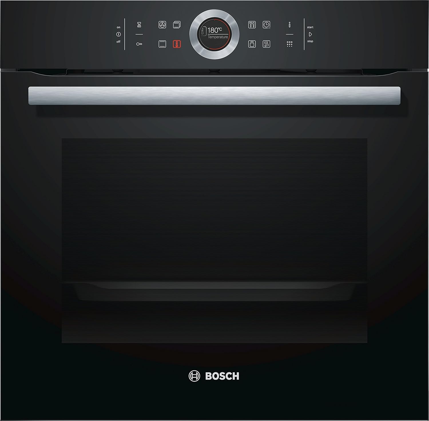 Bosch HBG675BB1 Serie 8 Backöfen Elektro / Einbau / 71 L / vulkan Schwarz / 4D Heißluft Plus