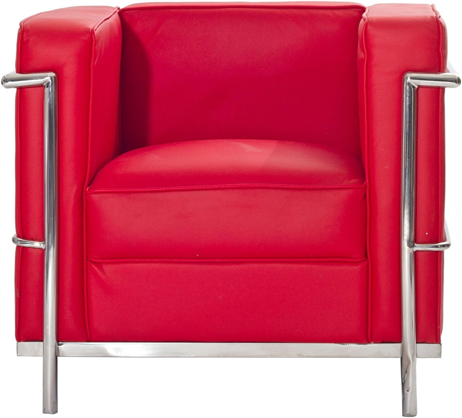 Designer Style Leather Armchair in Red Amazon.co.uk Kitchen & Home