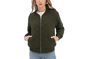 Argstar Women's Quilted Bomber Jakcet with 5 Pockets (XS-XXL)