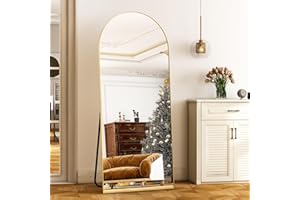 HARRITPURE 28" x 71" Full Length Mirror - Aluminum Alloy Frame Full Body Mirror - Gold Extra Large Floor Mirrors for Bedroom, Living Room, Bathroom
