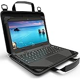 UZBL 13-14 Inch Always-on Chromebook Protective Hard Case with Adjustable Shoulder Strap and Carrying Handles