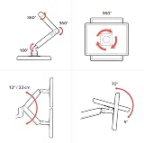 Ergotron LX Vertical Stacking Dual Monitor Arm for 2 Displays up to 40 in view 6