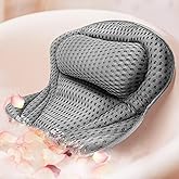 Bath Pillow for Tub, Ergonomic Pillow for Headrest,Neck, Shoulder and Back Support, Home SPA Fast Drying Soft 4D Mesh Fabric and 8 Non-Slip Suction Cups, Spa Bathroom Accessories