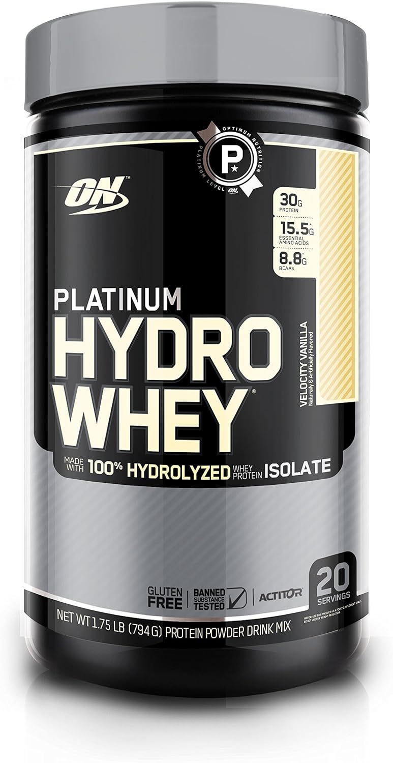 Optimum Nutrition Platinum Hydrowhey Protein Powder, 100% Hydrolyzed Whey Protein Isolate Powder, Flavor: Turbo Chocolate, 3.5 Pounds: Health & Personal Care