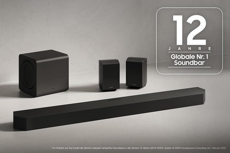 HW-QS710GF Q-Series 3.1.2-Kanal-Soundbar für Fernseher, TV-Lautsprecher mit kabellosem 6,5"-Subwoofer, Kabelloses Dolby Atmos und DTS:X, SpaceFit Sound, Q-Symphony