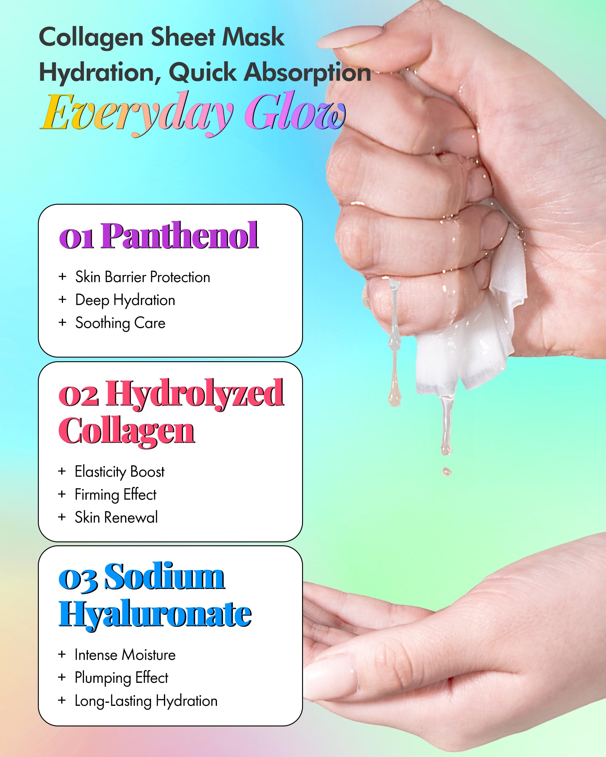 DERMAL 24 Combo Pack Made in Korea Facial Mask – 20+ Years of K-Beauty Experience, Premium Quality Korean Sheet Masks for Daily Skincare Routine