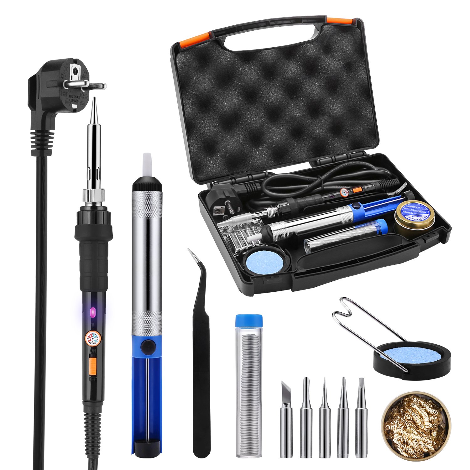 Kit Soldador TACKLIFE SKYAC Soldador eléctrico de Estaño W V V Temperatura