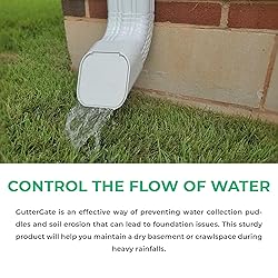 GutterGate 2"x3" Type-A White Gutter Downspout