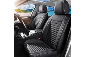 Faifani Car Seat Covers Full Set, Premium Nappa Leather Car Seat Protector, Breathable Anti-Slip Full Wrapping Edge Seat Cove