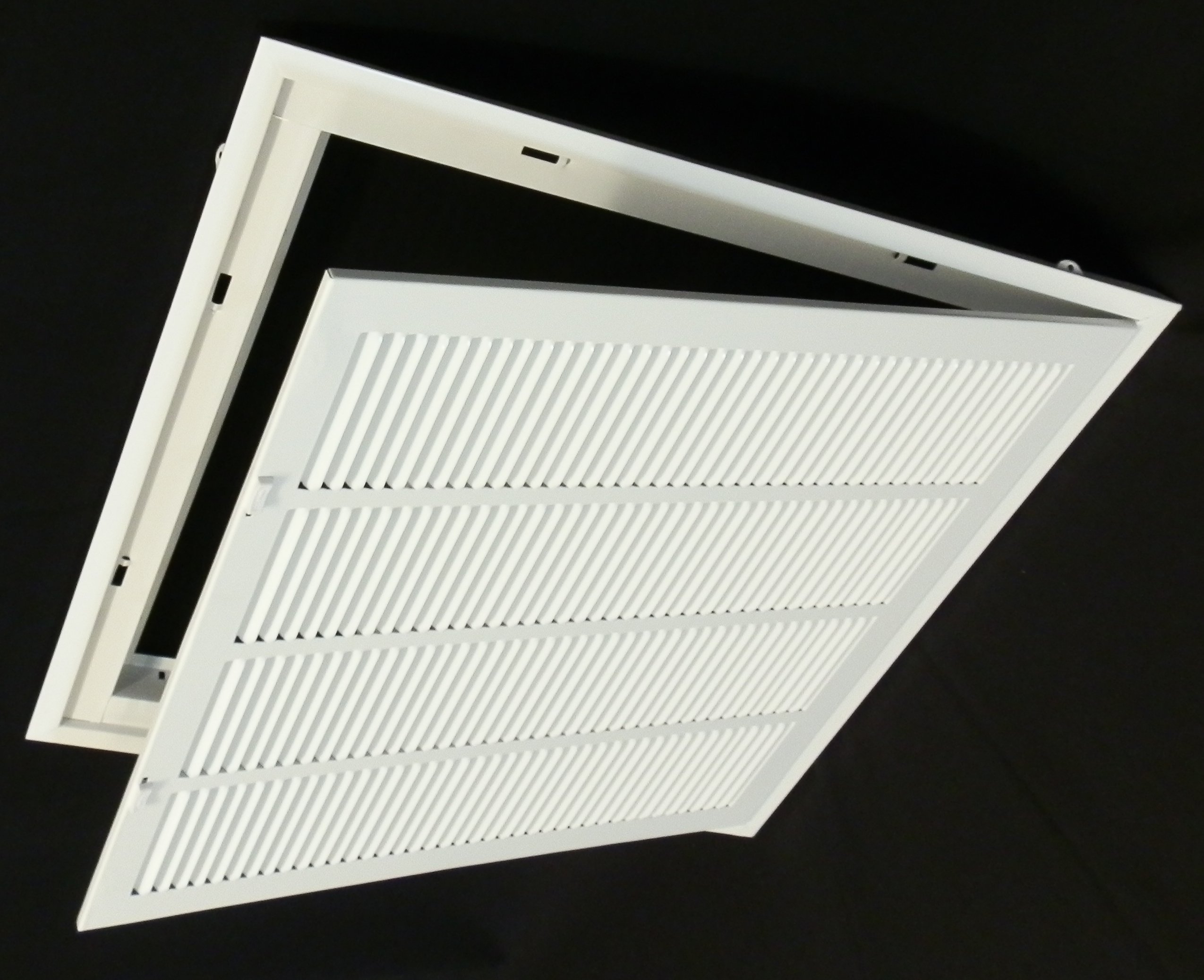 24" x 24" RETURN FILTER GRILLE for Drop Ceiling - Uses 20" x 20" Filter - Easy Access Door & Latch To Filter