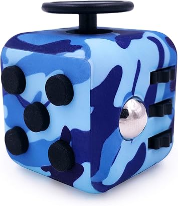 Fidgetarian Anti Stress Cube With 6 Different Functions Fidget Cube V2 Great Quality Blue Camouflage Amazon Co Uk Toys Games