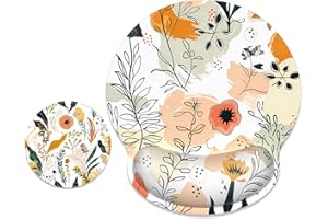 ITNRSIIET Ergonomic Mouse Pad with Wrist Support, Mouse Pad with Wrist Rest and Coaster Set, Office Supplies Non-Slip Mouse P