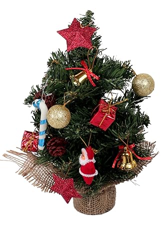 Buy Itiha 1 Feet Artificial Christmas Tree With Assorted 14 Peice Decoration Online At Low Prices In India Amazon In 1 Foot Christmas Tree With Lights