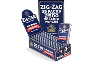 Zig-Zag Blue Kutcorners Free Burning Rolling Papers, 25 Packs, 100 Leafs per Pack, Single Wide (Regular) Size, Kut Corners Ea