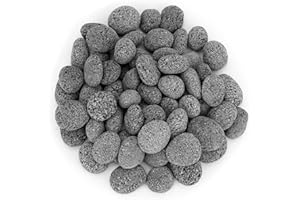 Stanbroil Tumbled Lava Rock Pebbles for Indoor or Outdoor Gas Fire Pits and Fireplaces - 10 pounds (1/2"-1")
