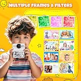 HiMont Kids Camera Instant Print 1080P 32GB 3 Rolls Paper Black view 5