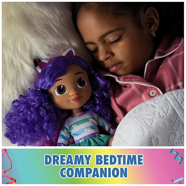 GABBY’S DOLLHOUSE DREAMWORKS, SING & CELEBRATE GABBY GIRL DOLL, 13-INCHES TALL WITH SOUND EFFECTS & REVERSIBLE CAT EARS, KIDS TOYS FOR GIRLS & BOYS AGES 3+