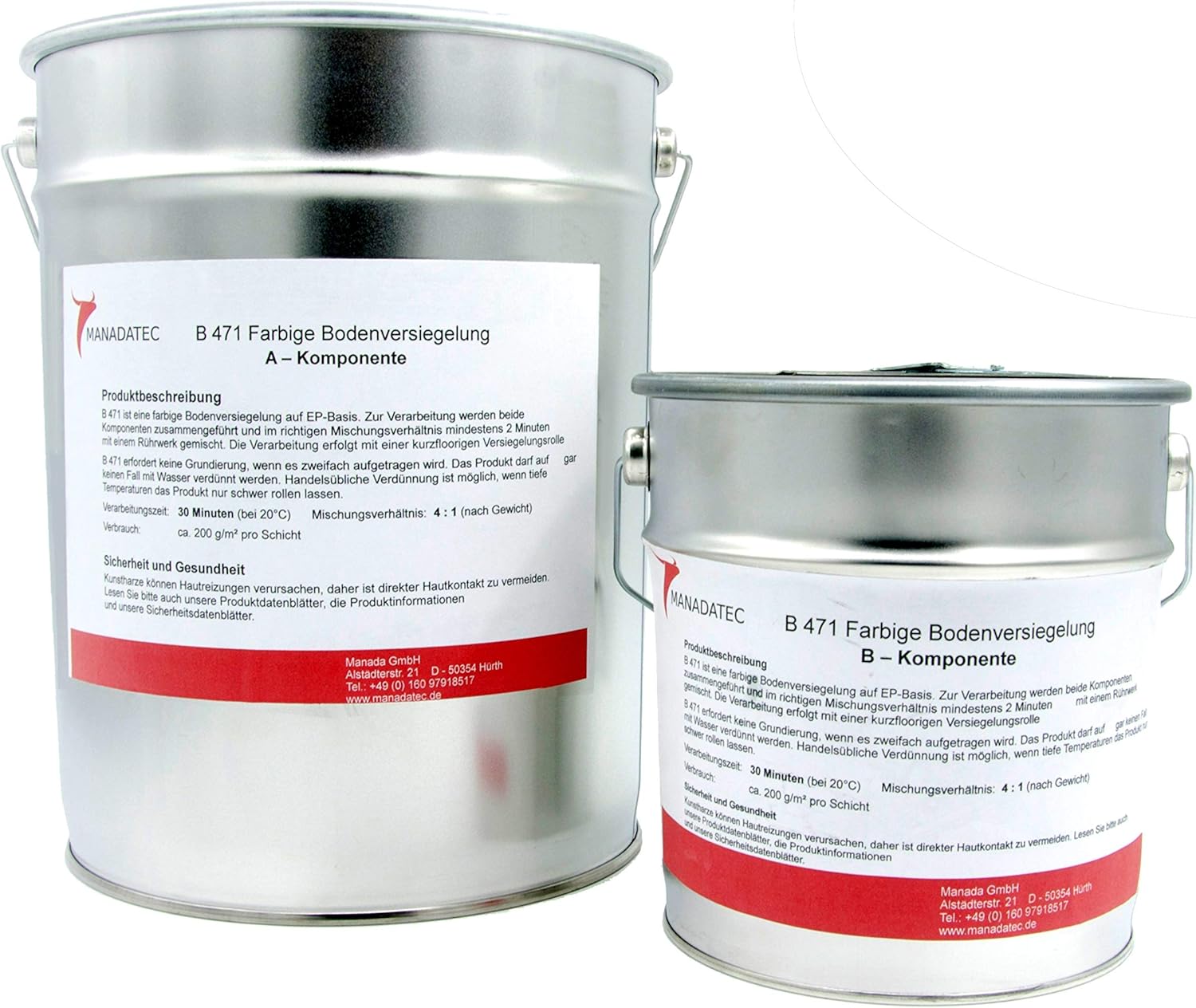 10KG 50m² viele RAL Farben 2K Epoxidharz BodenfarbeBodenbeschichtung