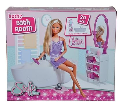 Simba Steffi Love Home Bathroom Play Set for Girls, Pink