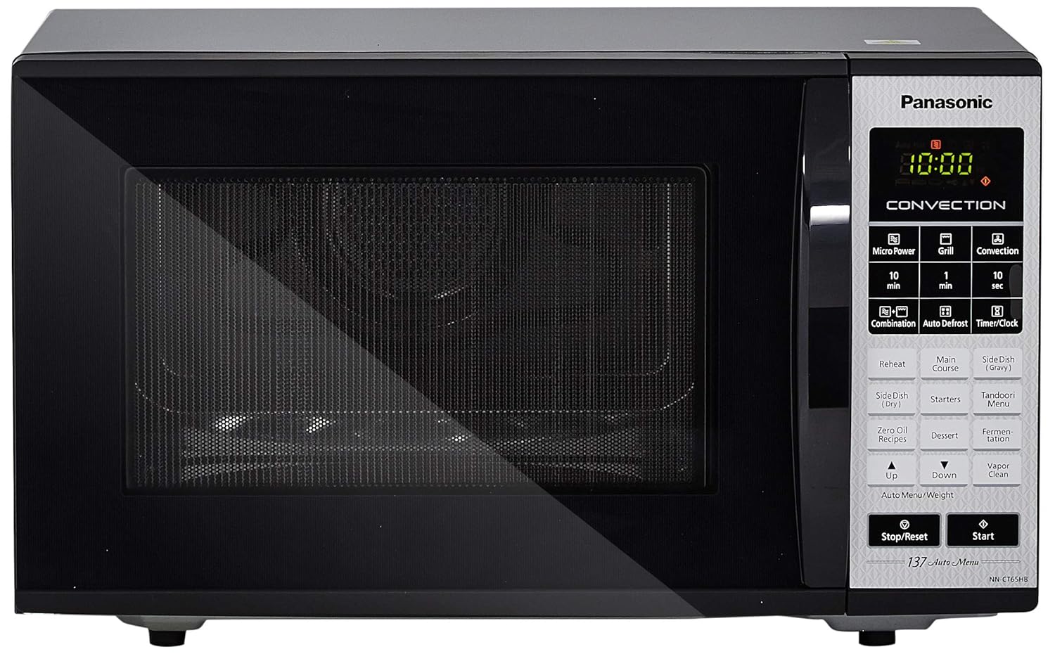 Panasonic 27l Convection Microwave Oven Nn Ct65hbfdg Black Mirror Zero Oil With Starter Kit Amazon In Home Kitchen