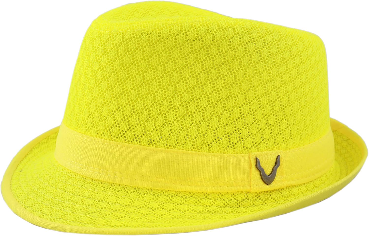 Black Horn Light Weight Classic Soft Cool Mesh Fedora hat at  Women’s Clothing store