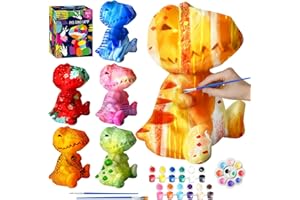 INNOROCK Paint Your Own Dinosaur Lamp Art Kit, DIY Night Light, Christmas Crafts for Teens Girls Boys, Arts & Crafts Kit, Painting Kit for Kids, Room Decorations, Birthday Gifts for Kids Ages 3 4 5 6 7 8 9