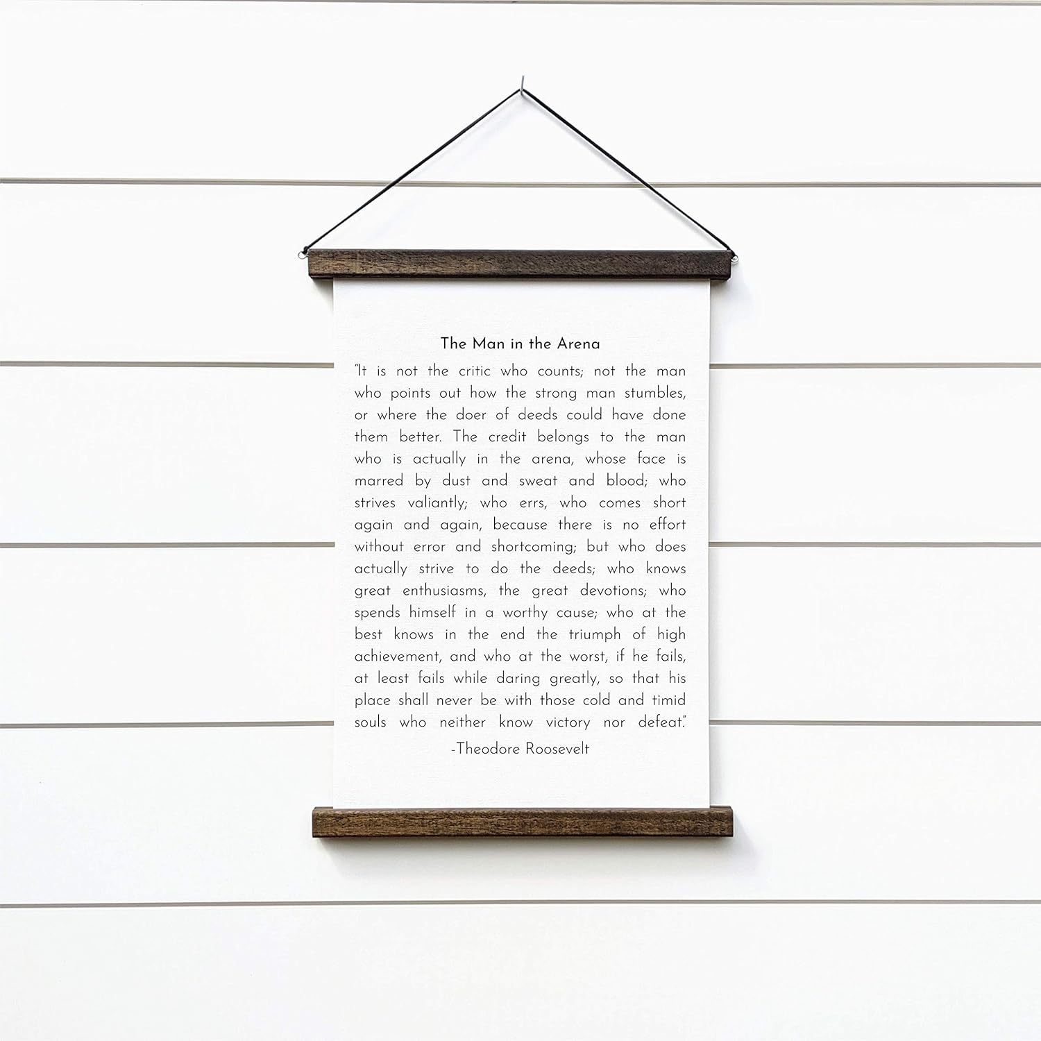 Amazon Com The Man In The Arena Wall Art Framed Theodore Roosevelt Quote Motivational Gift Canvas Print Handmade