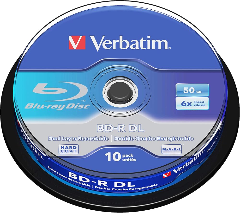 Verbatim BD-R 6x Printable Single Layer Blu-ray Discs 10 Pack Spindle Scratch