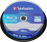 Verbatim BD-R 6x Printable Single Layer Blu-ray Discs 10 Pack Spindle Scratch