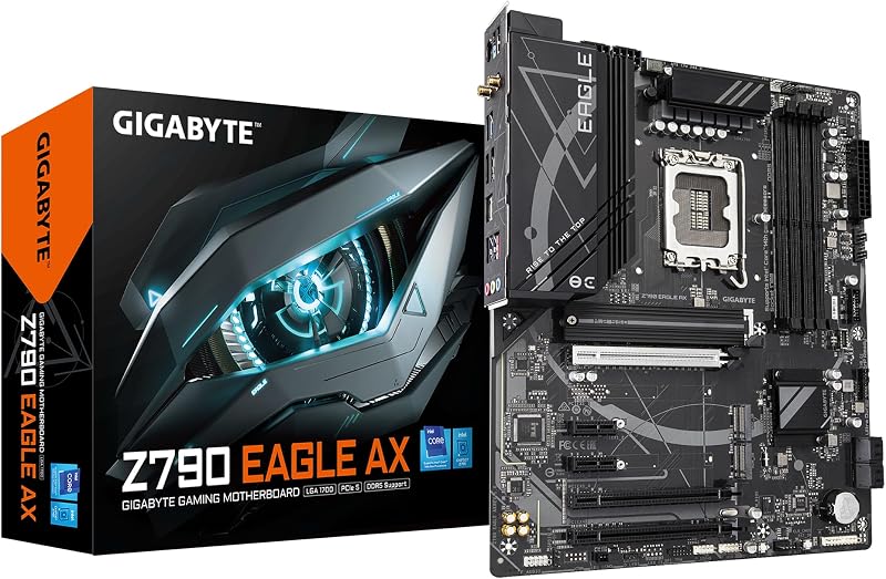 Gigabyte Z790 EAGLE AX Motherboard Intel 14th Gen 12+1+1 Phase DDR5 WiFi 6E