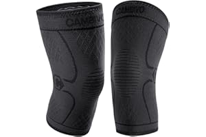 CAMBIVO Knee Brace Support(2 Pack), Knee Compression Sleeve for Running, Hiking, Basketball, Arthritis, Meniscus Tear, Knee P