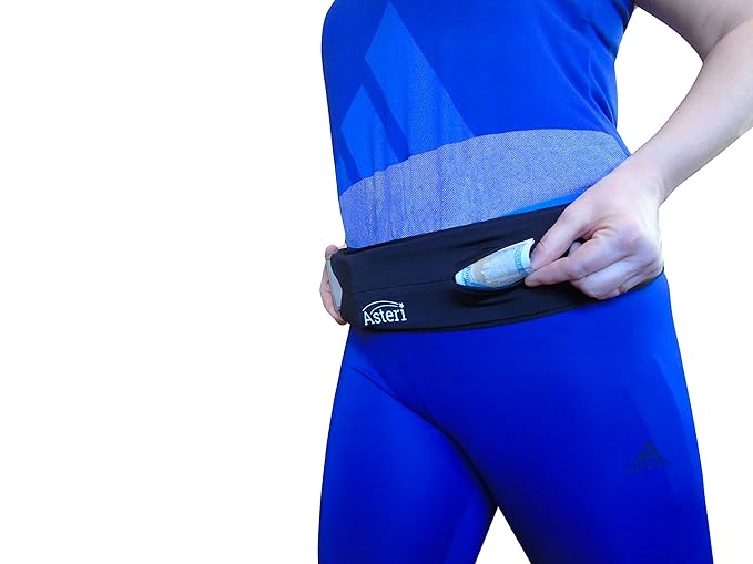 Running Belt Athletics Waistband Belt Fitness Exercise Band with 4