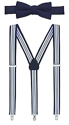 Hold’Em 1" Teens & Men Suspender and Bow Tie Set