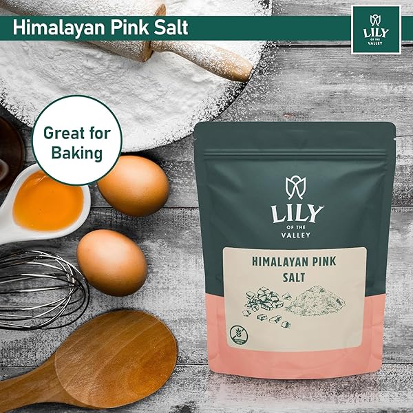 LILY OF THE VALLEY PINK HIMALAYAN SALT – FINE GRAIN – IDEAL FOR COOKING, BAKING AND GRILLING – FOOD GRADE WITH 84 TRACE MINERALS – VEGAN & GLUTEN-FREE – (8OZ, 226G)