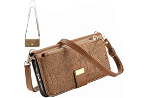 Crossbody Wallet Case for TCL Nxtpaper 60 Ultra with Lanyard Strap, Kickstand, Card Slot Holder, PU Leather Cover Handbag, Zi