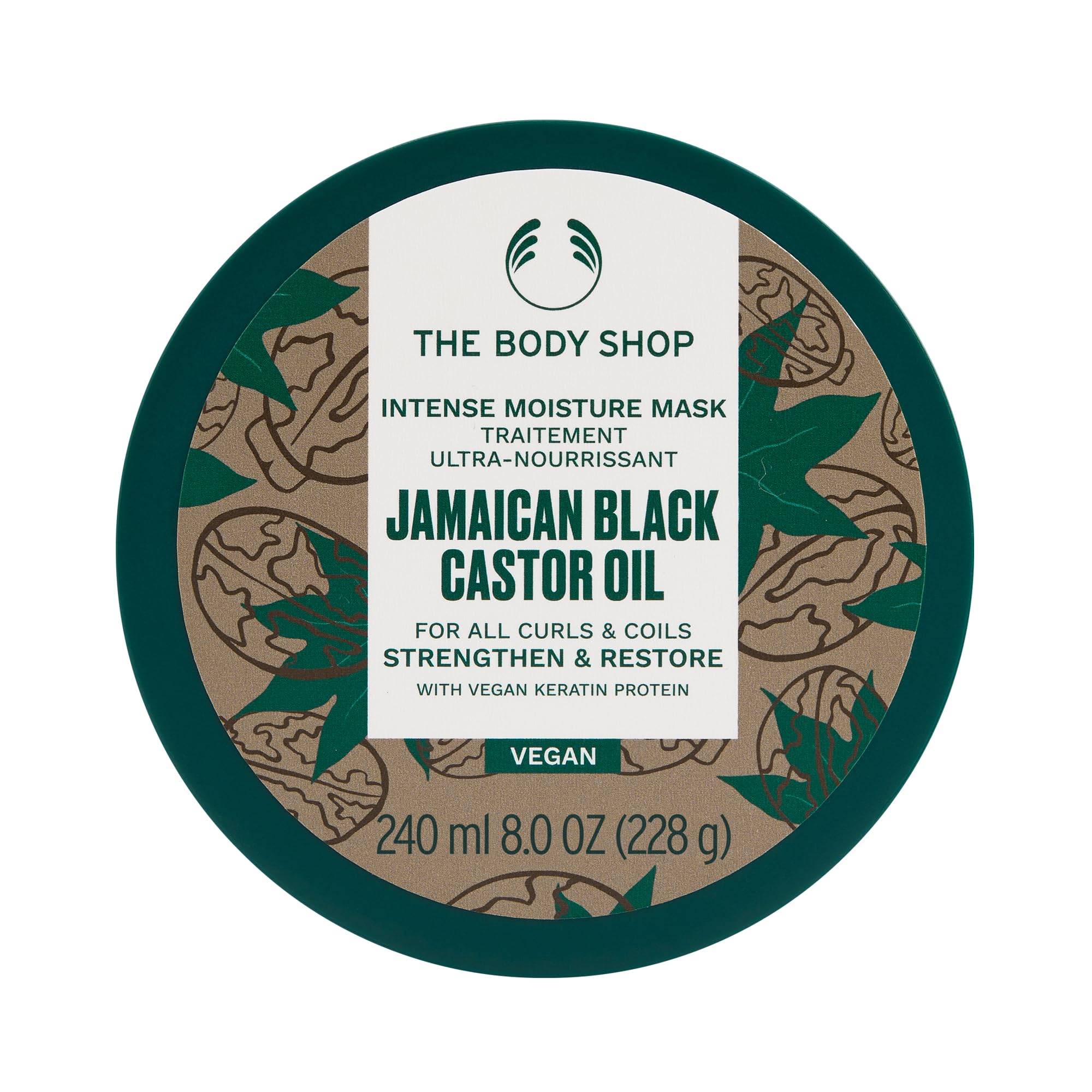 The Body Shop Intense moisture mask, Jamaican black castor oil, for all curls and coils, 240 ml