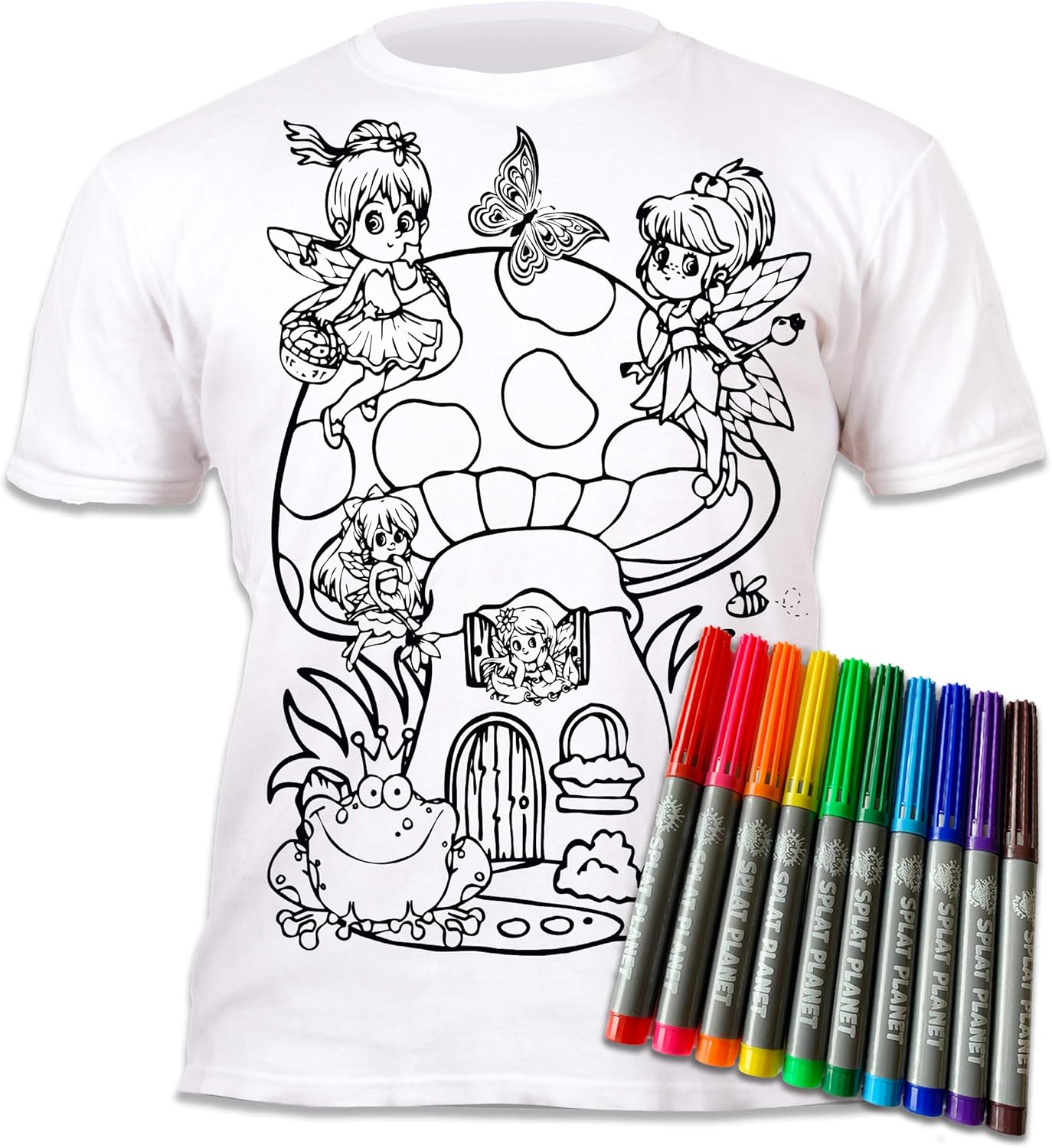 Splat Planet T-Shirt Zoo à Colorier Avec 10 Stylos Magiques Lavables