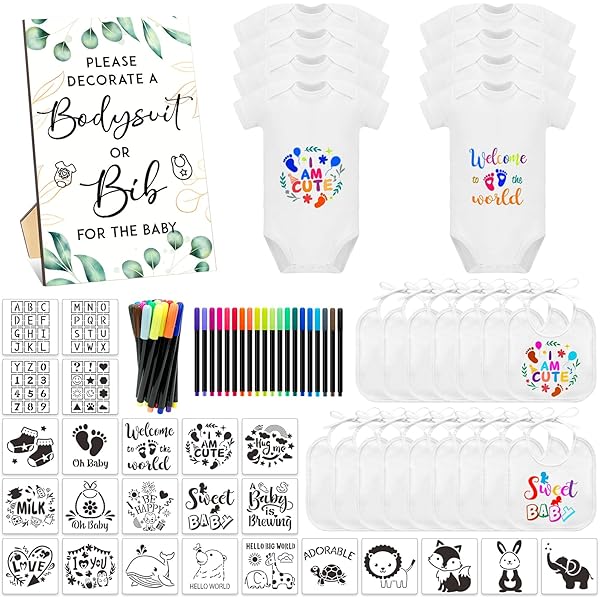 Baberos Para Bebe Niño Baberos Para Pintar, 10 Baberos Blancos