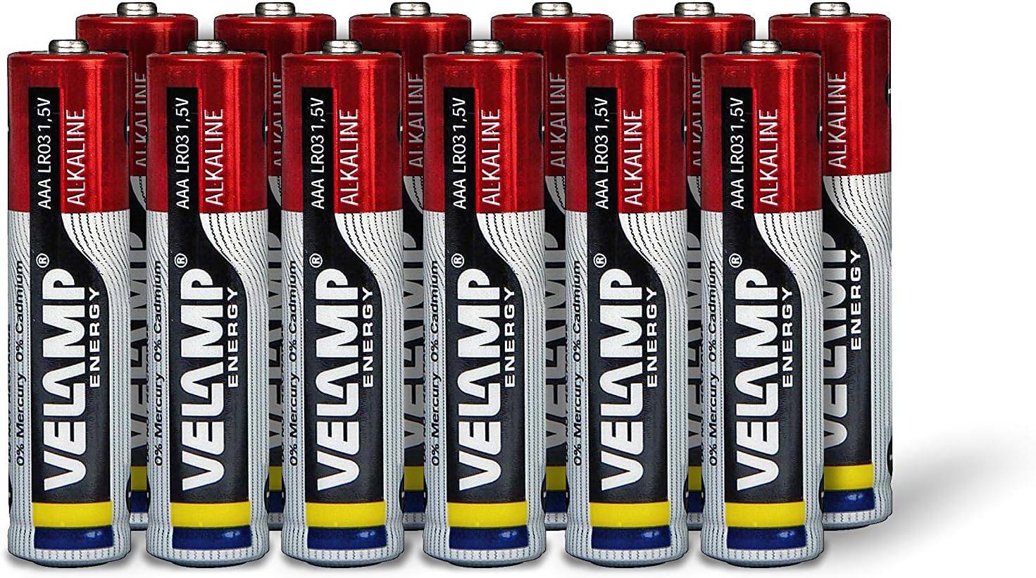 Velamp LR03 / 12PACK 12PACK Blister de 12 Piles Alcalines Mini Stylet LR03 AAA, 1.5V, Rouge, Red - Image 3