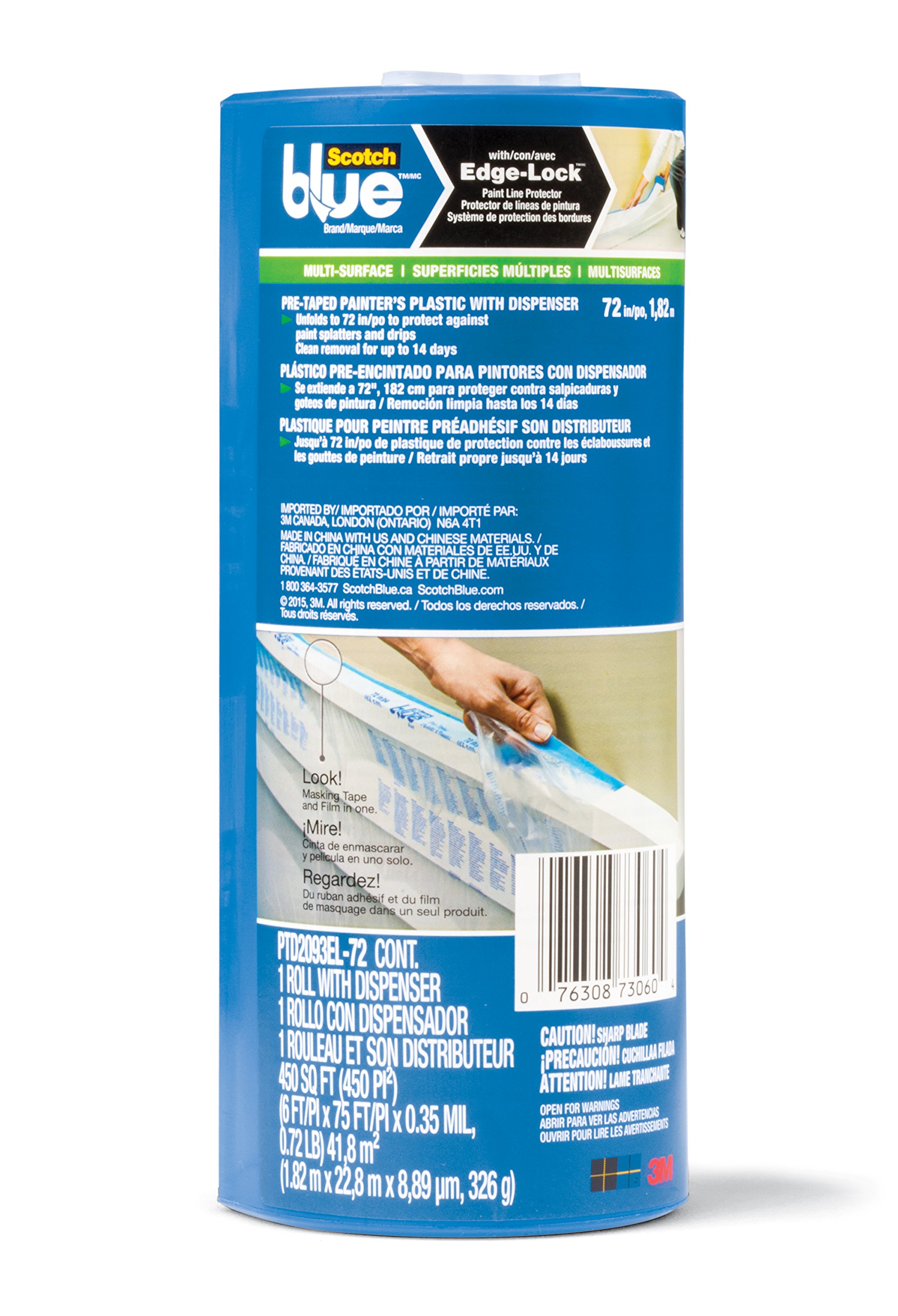 3M PTD2093EL-72 Abdeckfoil ScotchBlue blue (L x B) 22.8m x 1.82m 22.8m